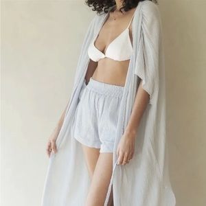 THE HANDLOOM LOS ANGELES KIMONO LADIES OS 100% TURKISH COTTON BOHO JUNIPER SIDE